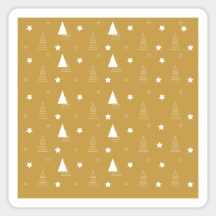 Christmas gold white minimal tree elegant Sticker